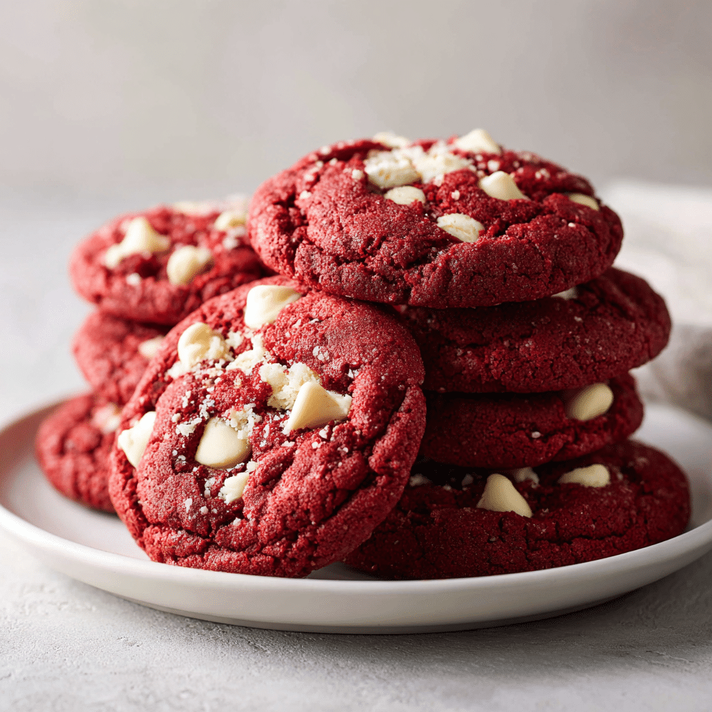 Crumbl Copycat Red Velvet Cookies